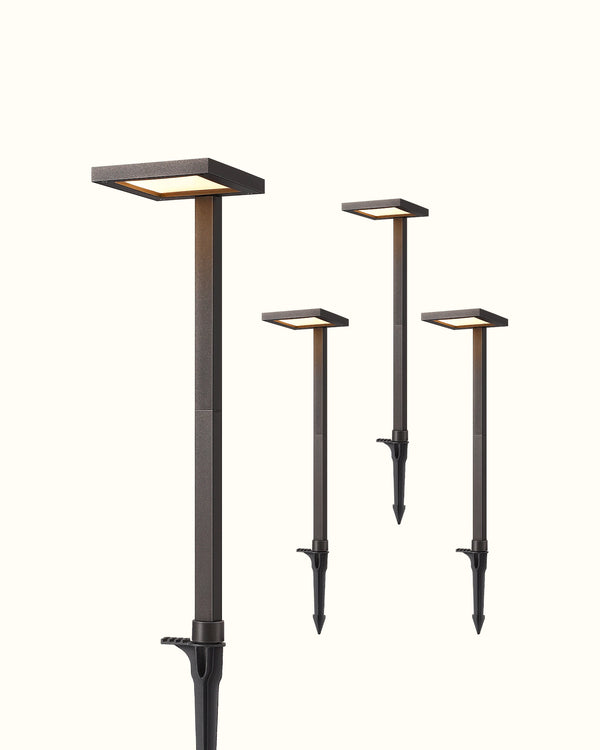 Panel Path Light (4 Pack) - 5.6W 12V AC/DC Low Voltage Landscape Lights-HGSL30A