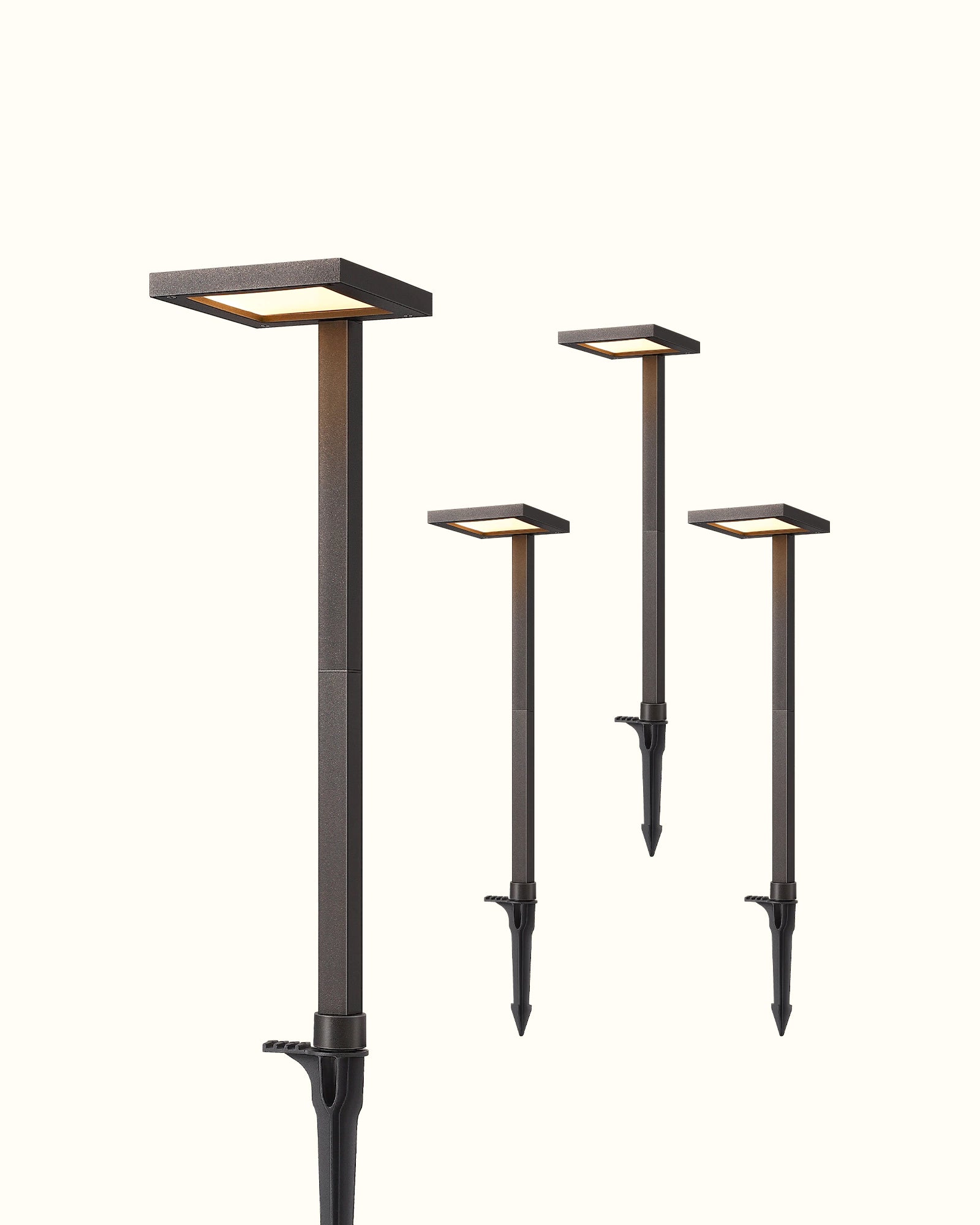Panel Path Light (4 Pack) - 5.6W 12V AC/DC Low Voltage Landscape Lights-HGSL30A