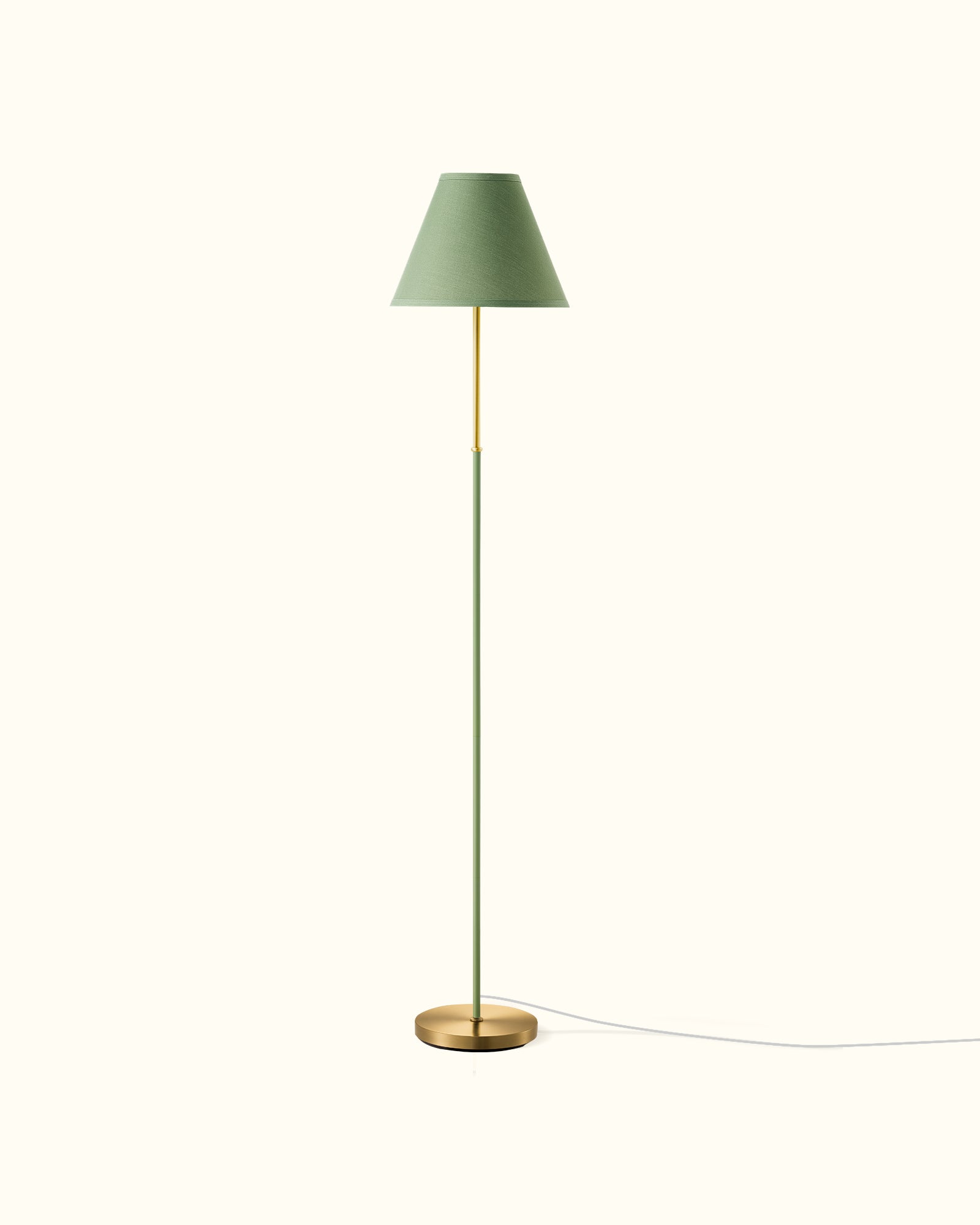 62" Tall Retro Traditional Floor Lamp with Linen Shade