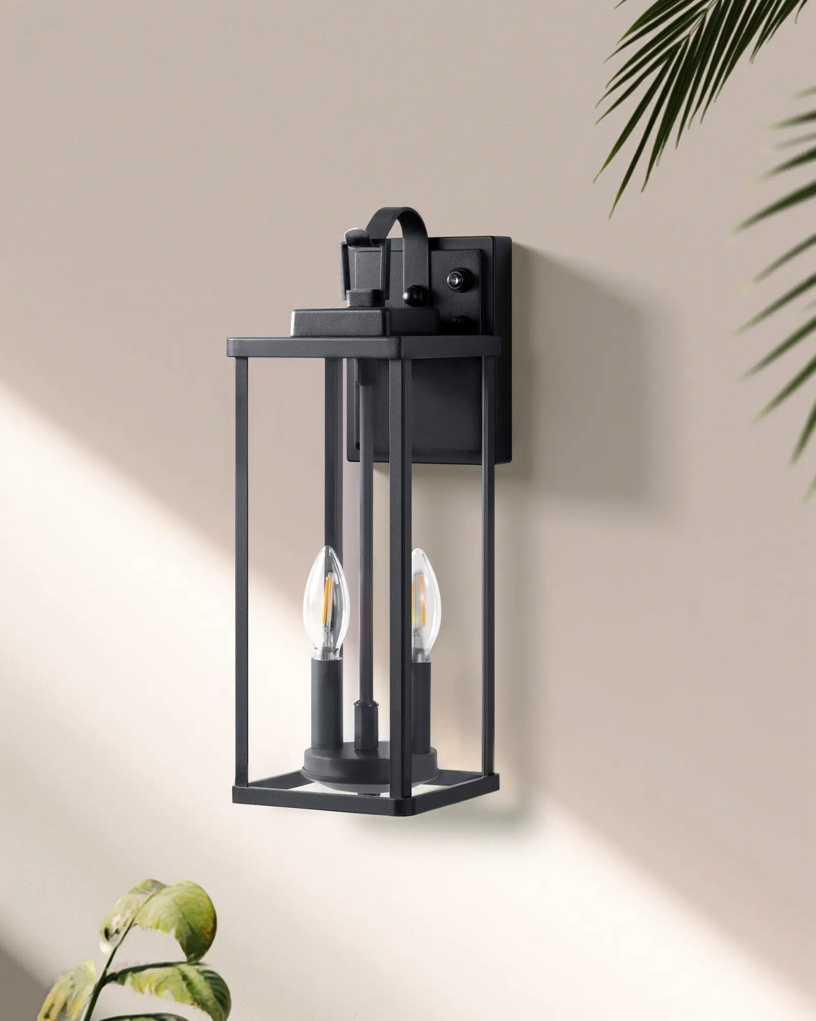 EDISHINE 16'' Dusk To Dawn Outdoor Wall Lantern