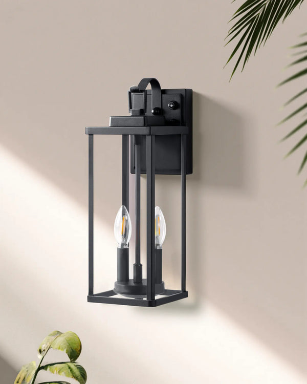 EDISHINE 16'' Dusk To Dawn Outdoor Wall Lantern-HOWL06W
