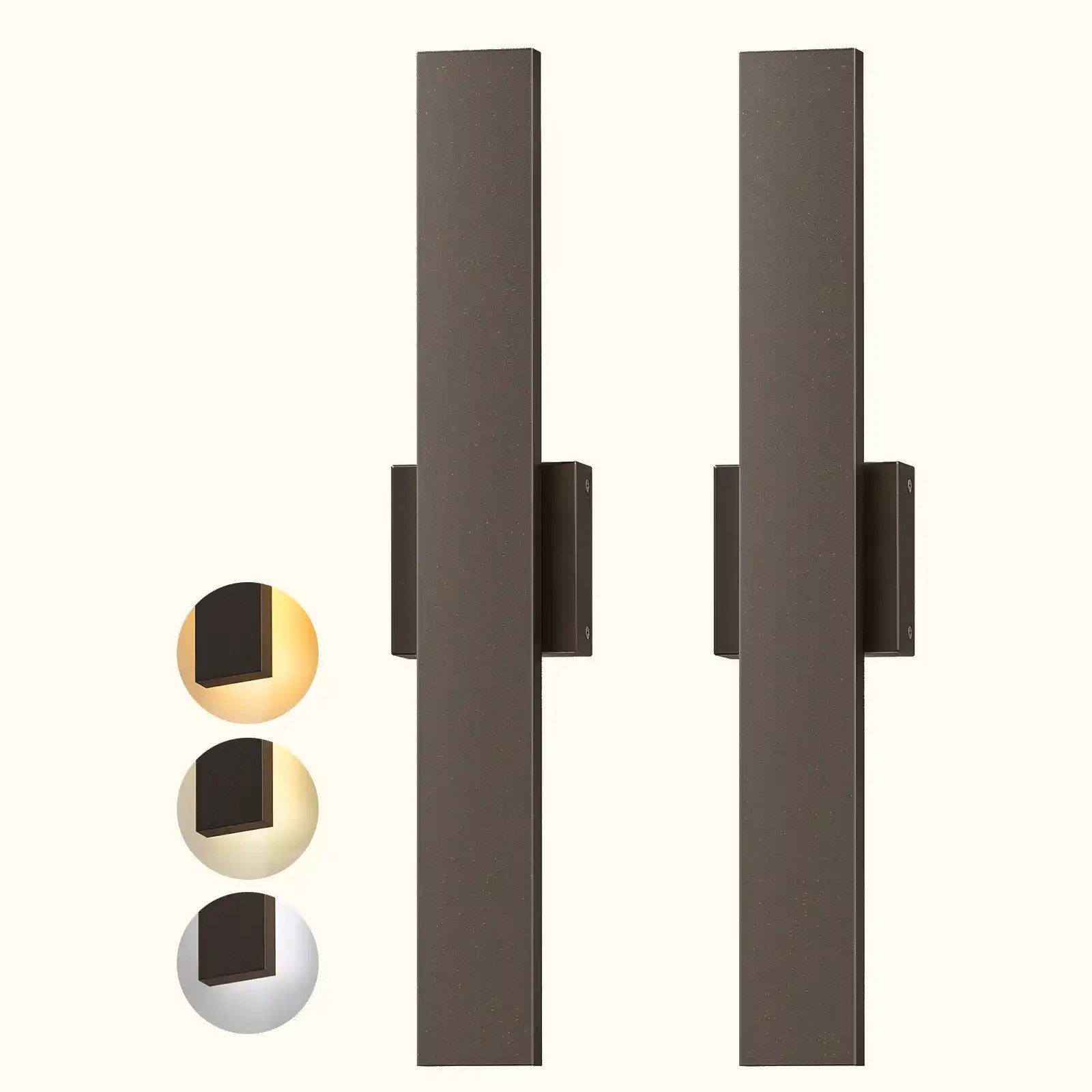 EDISHINE 2 Pack Dimmable LED Outdoor Wall Lights, Oil Rubbed Bronze-HOWL22E