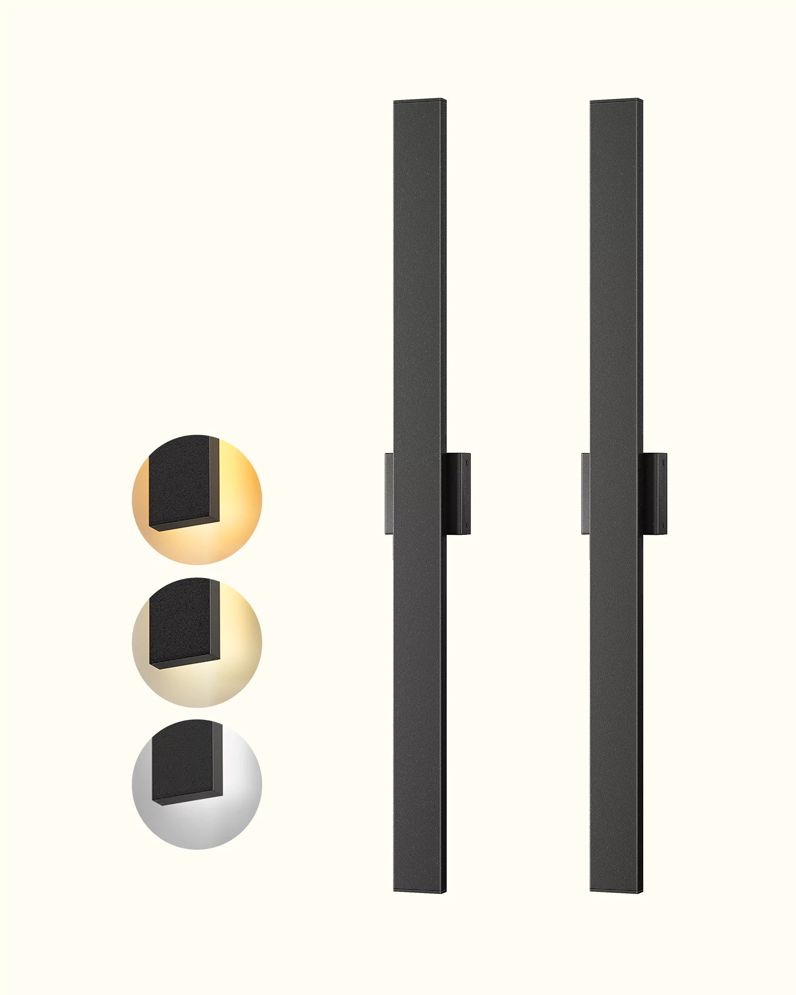 Modern EDISHINE 2 Pack 39.3" Modern Outdoor Wall Lights Dimmable on a white background