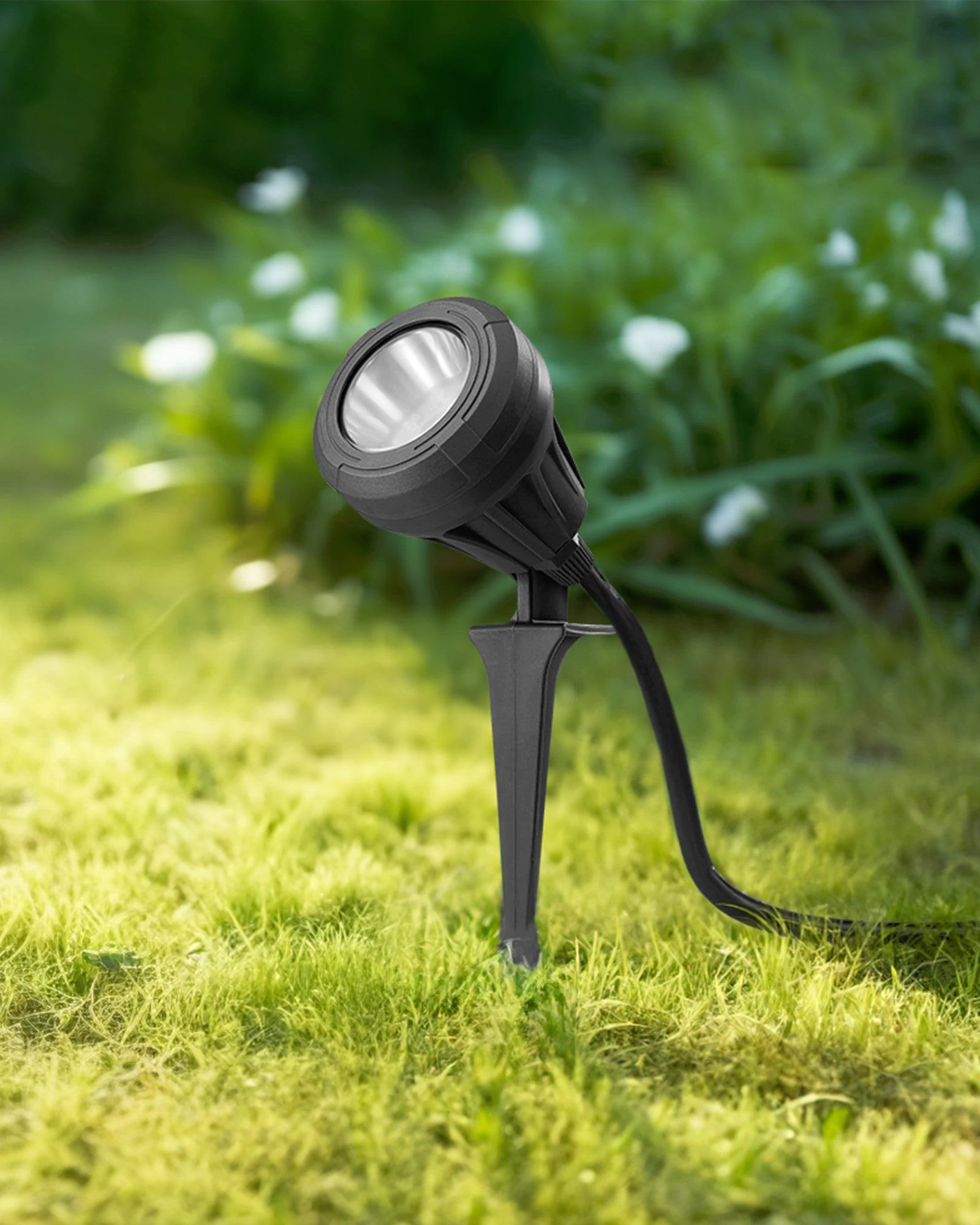LED Outdoor Spotlight, 4.8W 5000K Waterproof Landscape Light with 180° Adjustable Head, 5 Color Options - HGSL01B1 - HGSL01D1