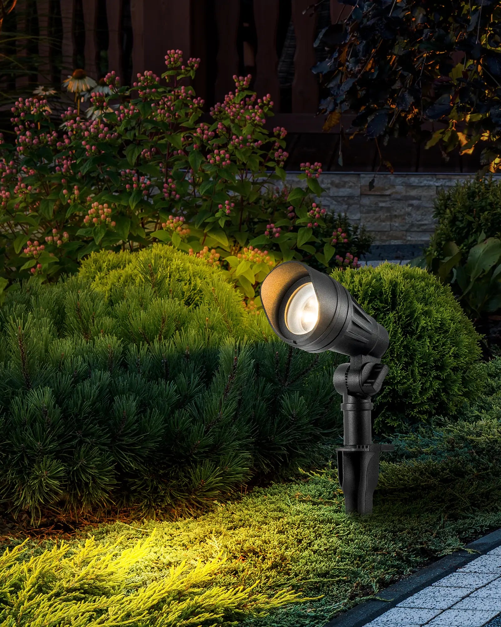 LED Low Voltage Garden Spotlights 4/8 Pack，12V Waterproof Outdoor Landscape Lights, Warm White -HGSL08A - HGSL08B