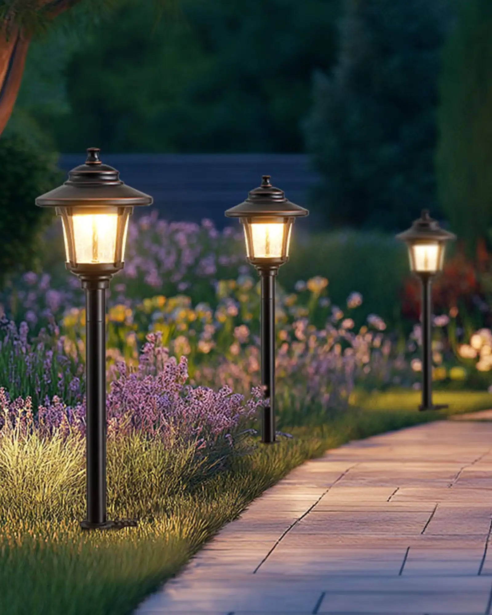 Lantern Path Light  12V 3W 120LM 3000K Warm White Low Voltage Landscape Lights-HGSL34A-HGSL34B