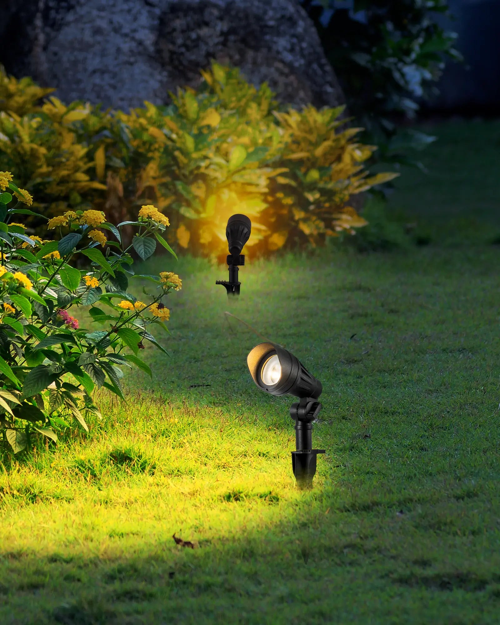 LED Low Voltage Garden Spotlights 4/8 Pack，12V Waterproof Outdoor Landscape Lights, Warm White -HGSL08A - HGSL08B