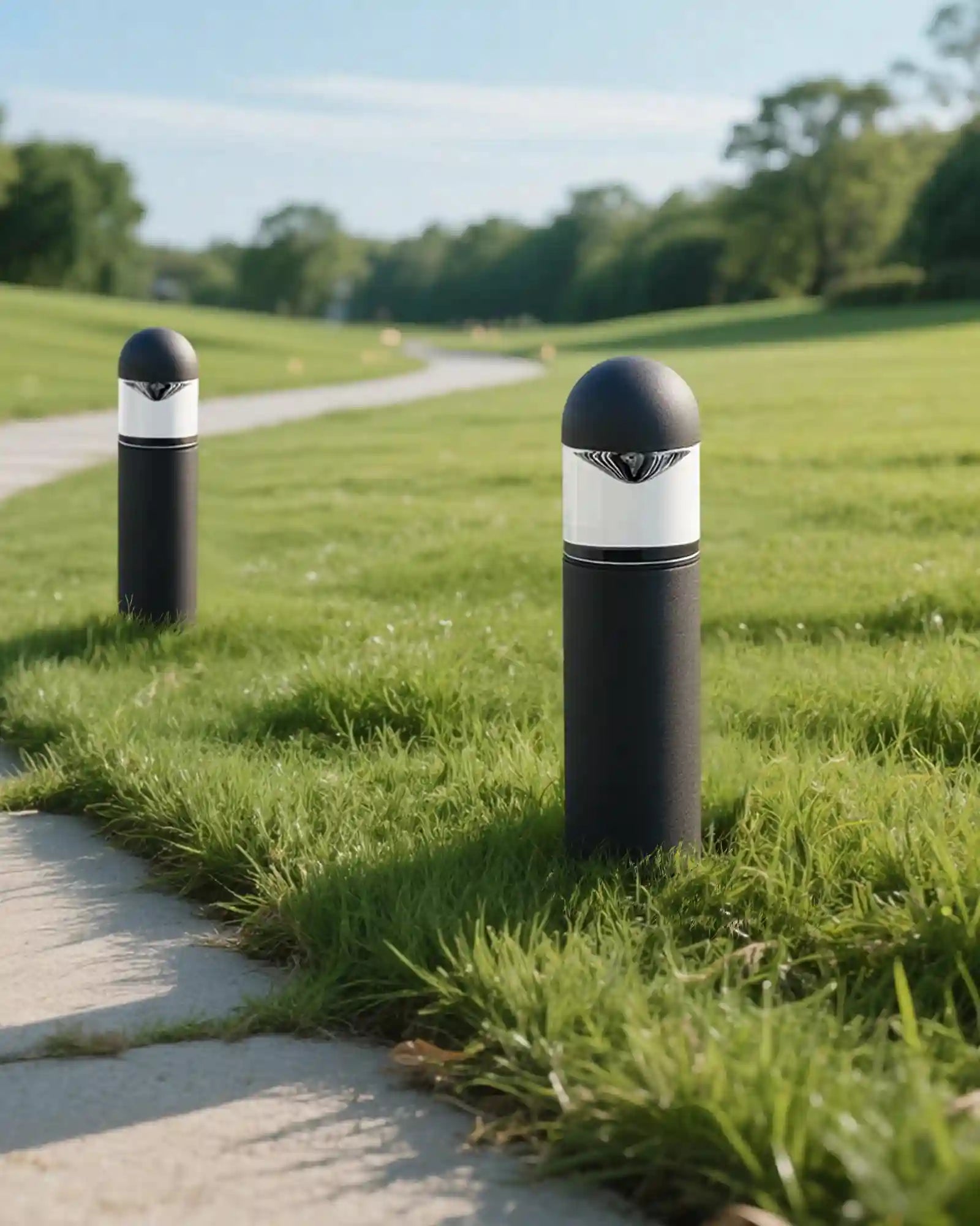 Bollard Path Light（6 Pack）Low Voltage Landscape Lights , 12V 3W 3000K Warm White, Electric Outdoor Bollard Lights with Connectors, Waterproof LED Pathway Driveway Walkway Lights Wired for Yard Garden - HGSL35A
