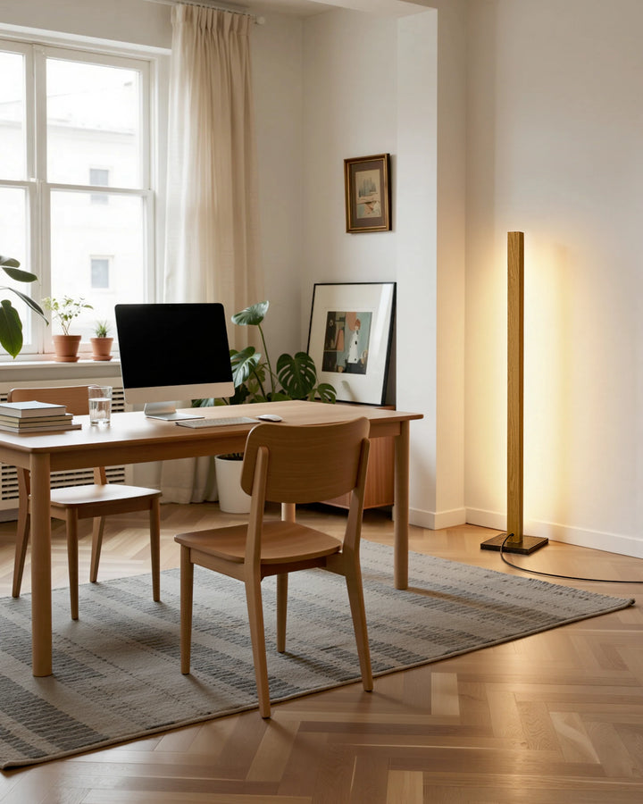 Minimalist Wood Corner Floor Lamp-HBFL02V-HFLK02V-HLFL02V