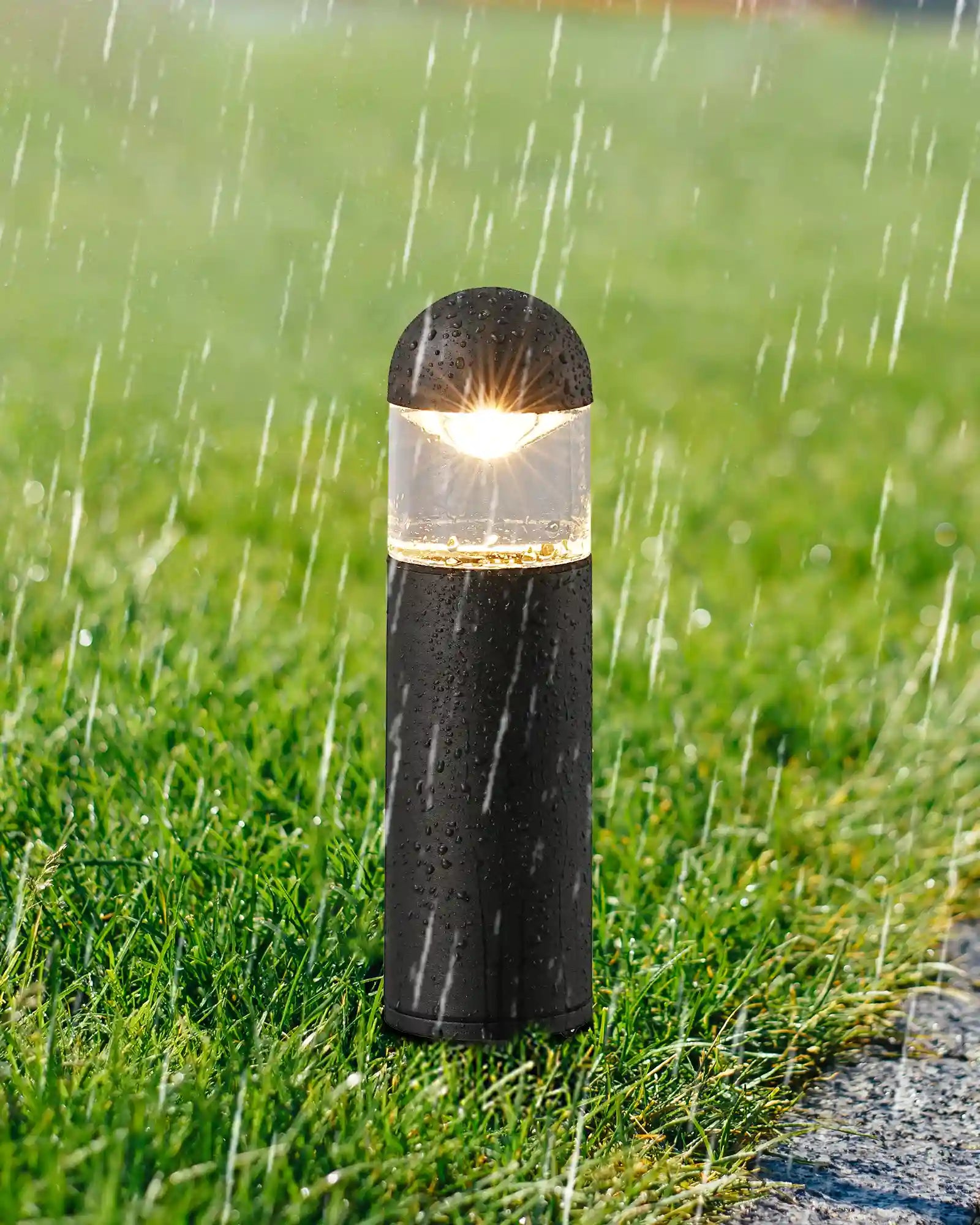 Bollard Path Light（6 Pack）Low Voltage Landscape Lights , 12V 3W 3000K Warm White, Electric Outdoor Bollard Lights with Connectors, Waterproof LED Pathway Driveway Walkway Lights Wired for Yard Garden - HGSL35A