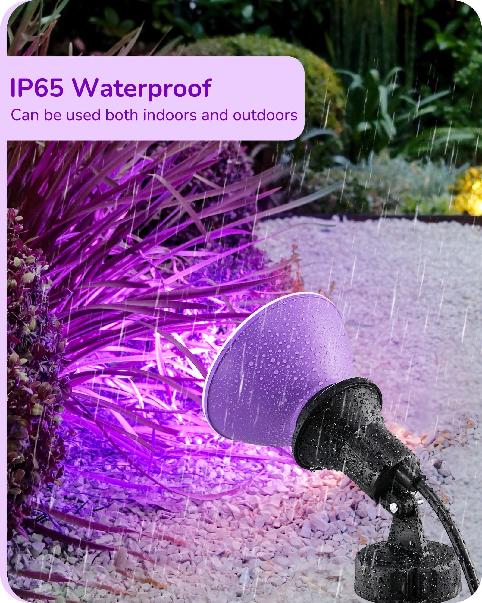 EDISHINE 4 Pack LED Par38 Outdoor Flood Purple Light Bulbs, 18W (120W Equivalent), Dimmable, E26 Base Purple LED Lights, Party Decortion