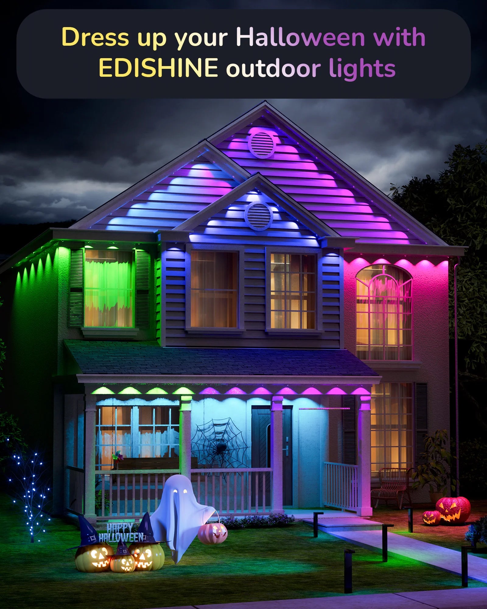 EDISHINE Permanent Outdoor Lights with App/Remote-HOEL01A-HOEL01B-HOEL01C-OEL01D-OEL01E
