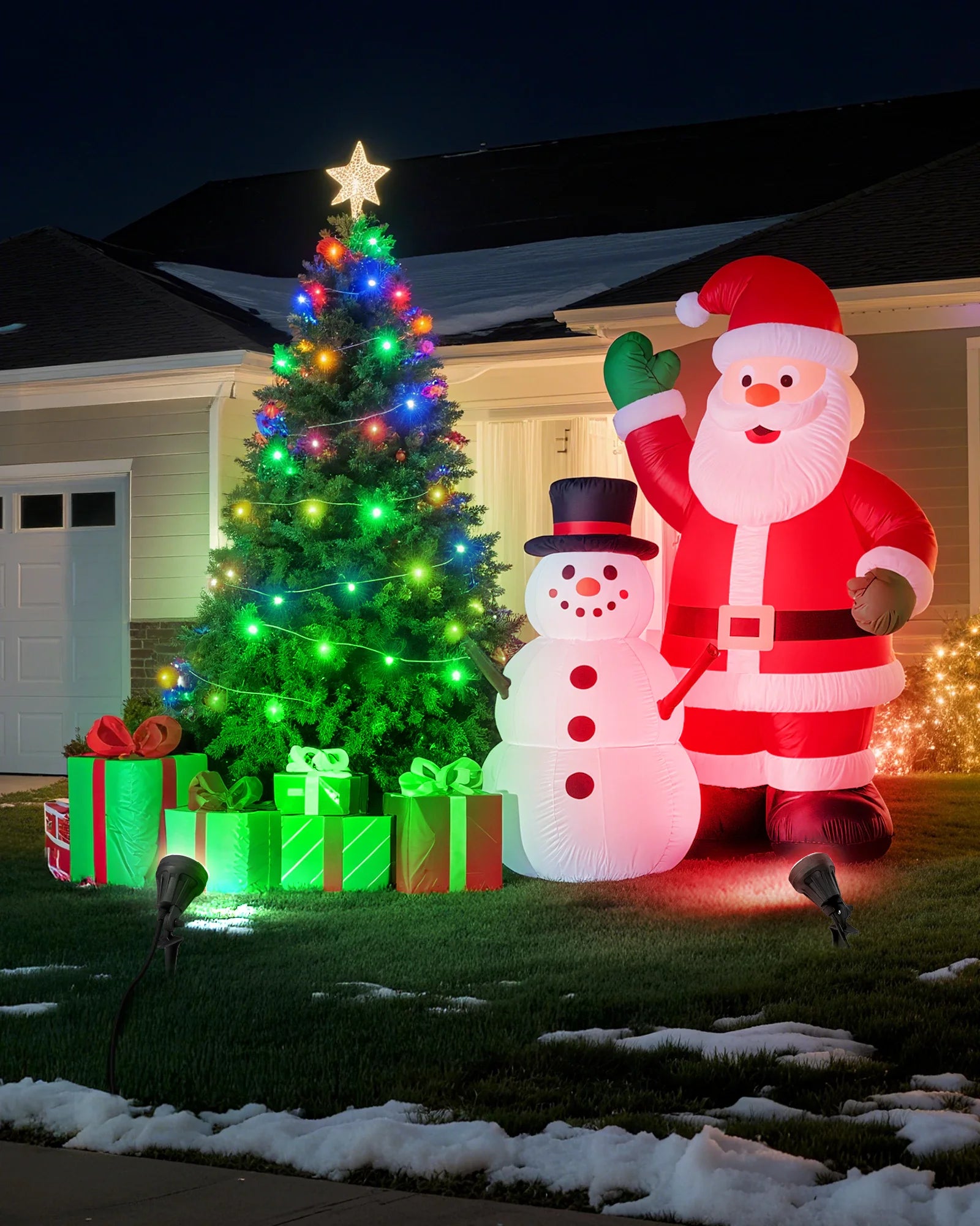 LED Outdoor Spotlight, 4.8W 5000K Waterproof Landscape Light with 180° Adjustable Head, 5 Color Options - HGSL01B1 - HGSL01D1