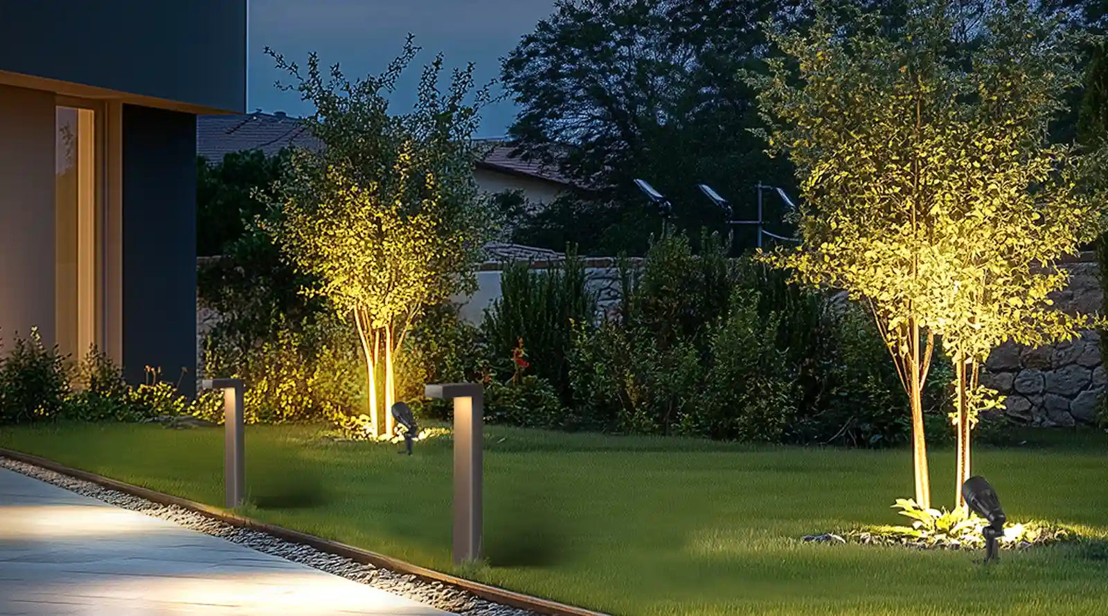 EDISHINE 8 Pack 12V Low Voltage Landscape Lights Kit-HGSL09C