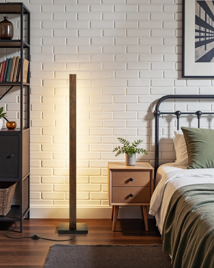 Minimalist Wood Corner Floor Lamp-HBFL02V-HFLK02V-HLFL02V