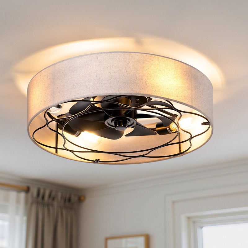 Winston Porter 19.6'' Ceiling Fan With Light Kit And Remote Control Included