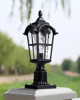 EDISHINE Dusk to Dawn Outdoor Post Light with Pier Mount Base-HOPL01A-EDISHINE