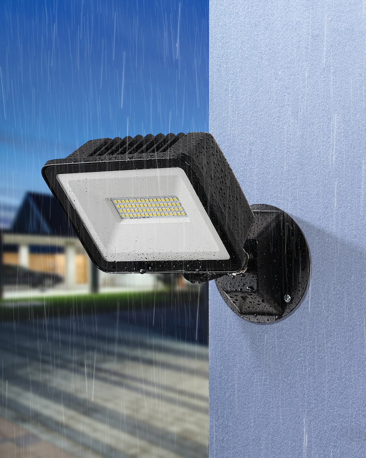 EDISHINE 10000LM Flood Lights Outdoor, 73W LED Flood Light Outdoor, IP65 Waterproof, 5000K LED Security Light for Backyard, Flagpole, Garage, UL Listed