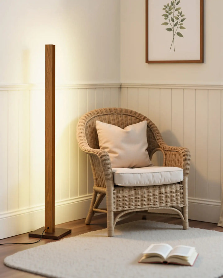 Minimalist Wood Corner Floor Lamp-HBFL02V-HFLK02V-HLFL02V