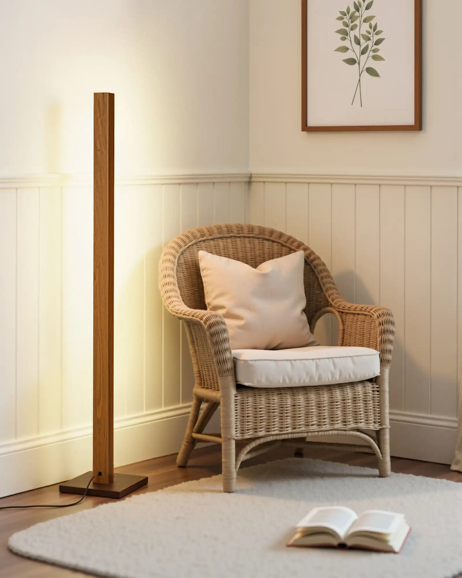 Minimalist Wood Corner Floor Lamp-HBFL02V-HFLK02V-HLFL02V