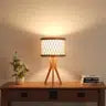 Natural Solid Wood Tripod Table Lamp (Set of 2) 17.7"