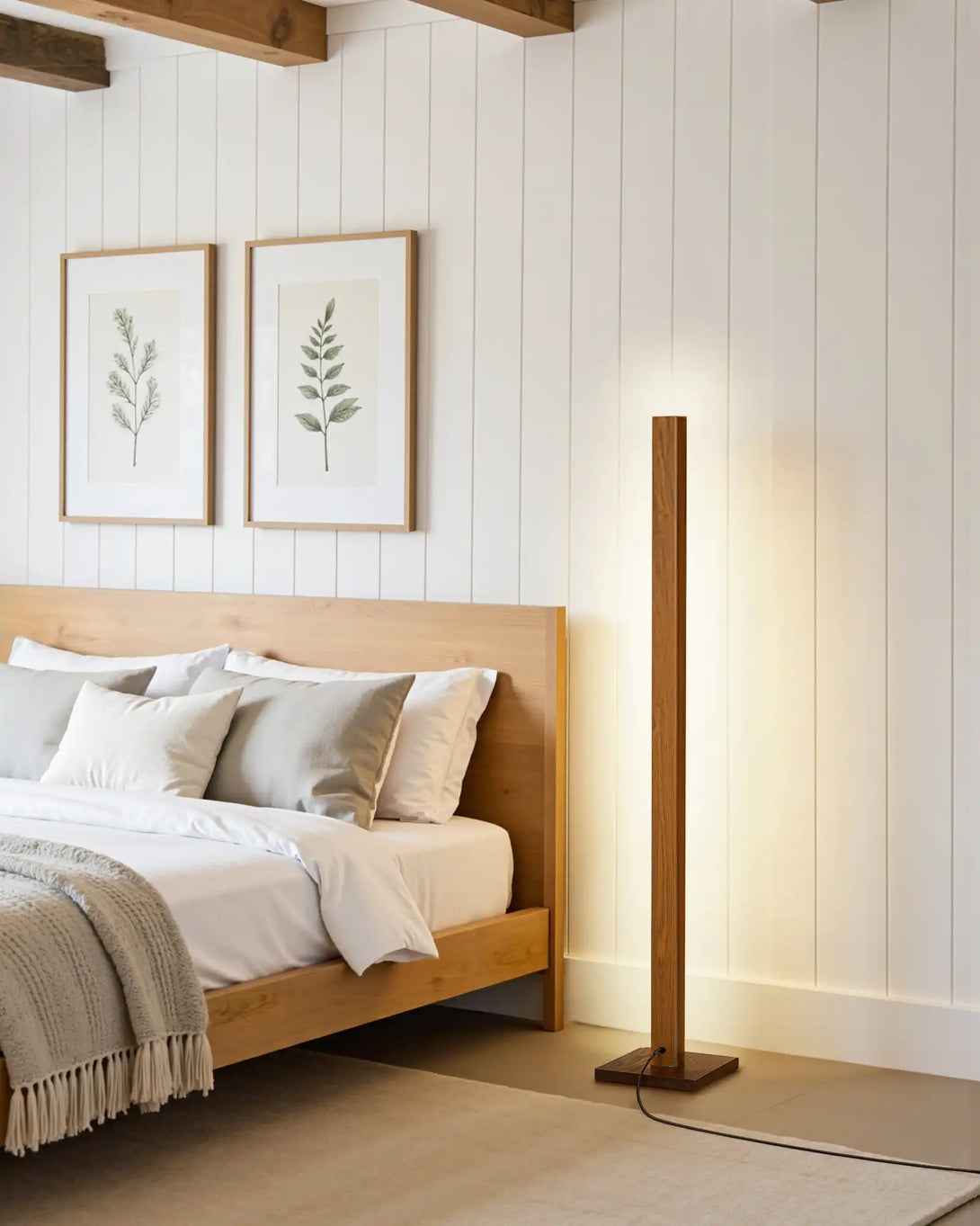 Minimalist Wood Corner Floor Lamp-HBFL02V-HFLK02V-HLFL02V