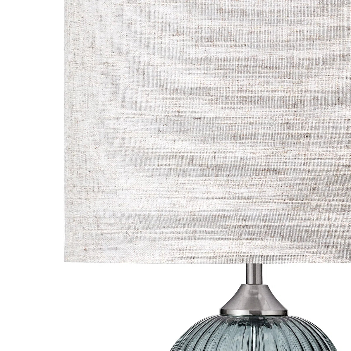 Glass Table Lamp with USB Charging Ports and Dimmable Bulb (18.9" )