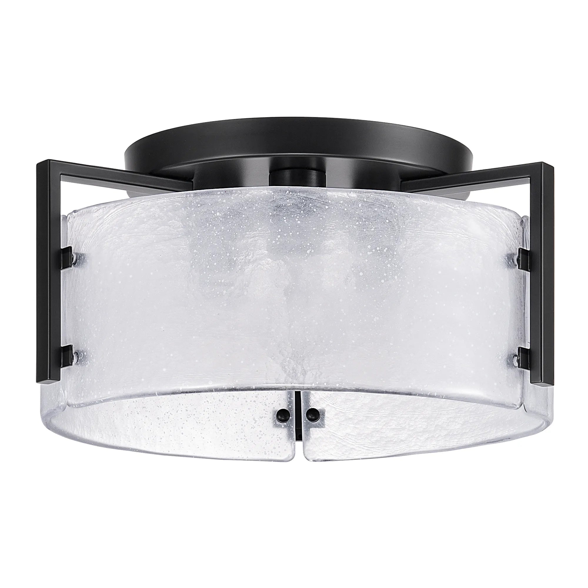 3-Light Opal White Glass Flush Mount (16")