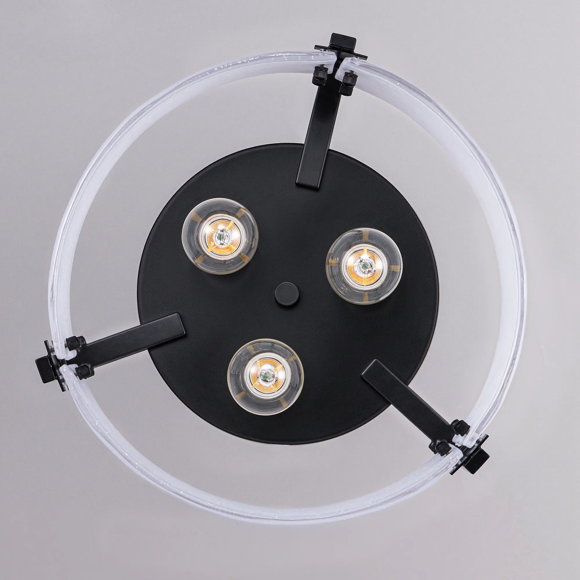 3-Light Opal White Glass Flush Mount (16")