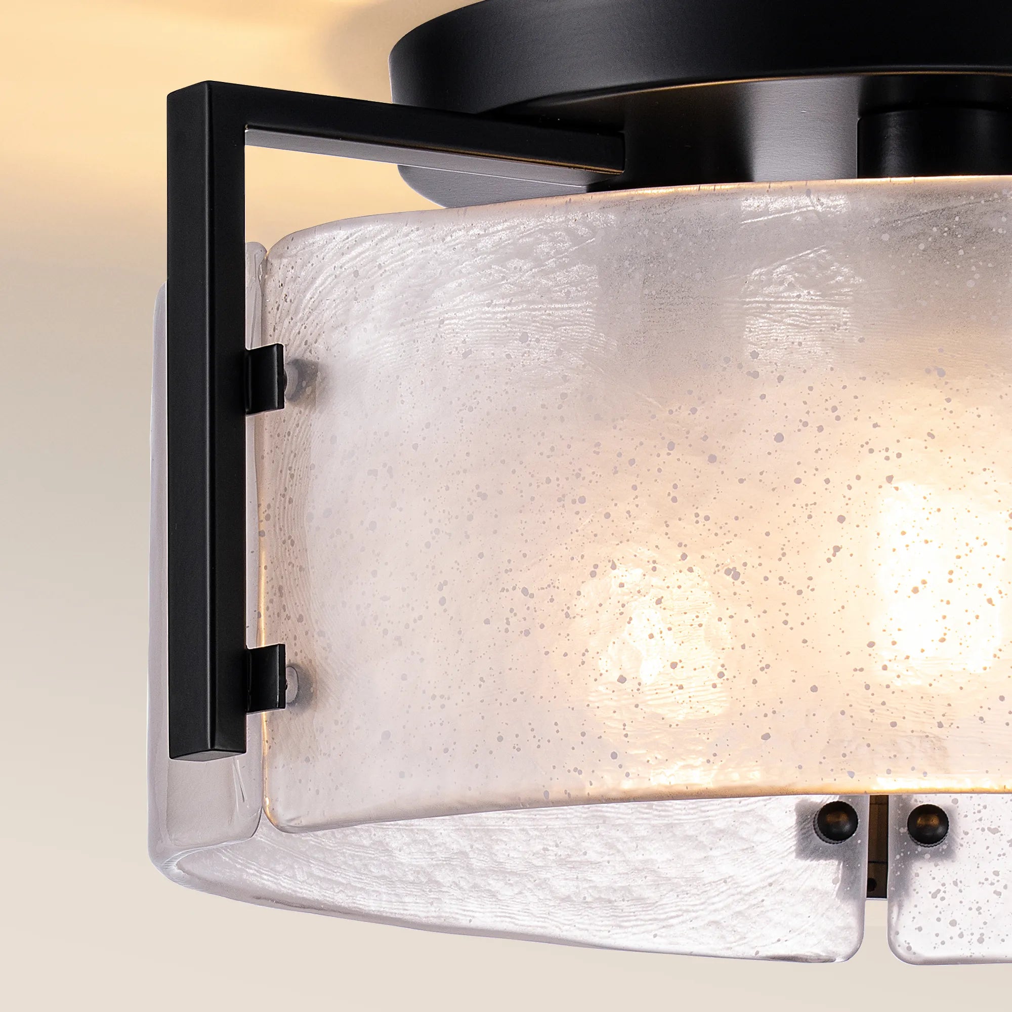 3-Light Opal White Glass Flush Mount (16")