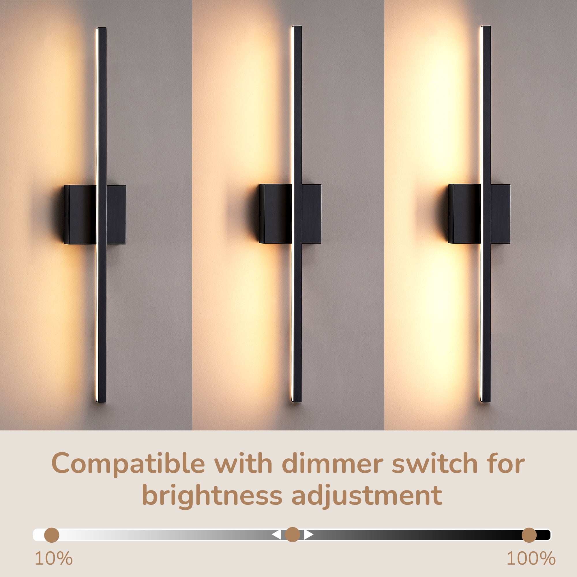 EDISHINE LED Bar Light Wall Mounted Vanity Lights for Bathroom Mirror, 3000K Warm White, 18W