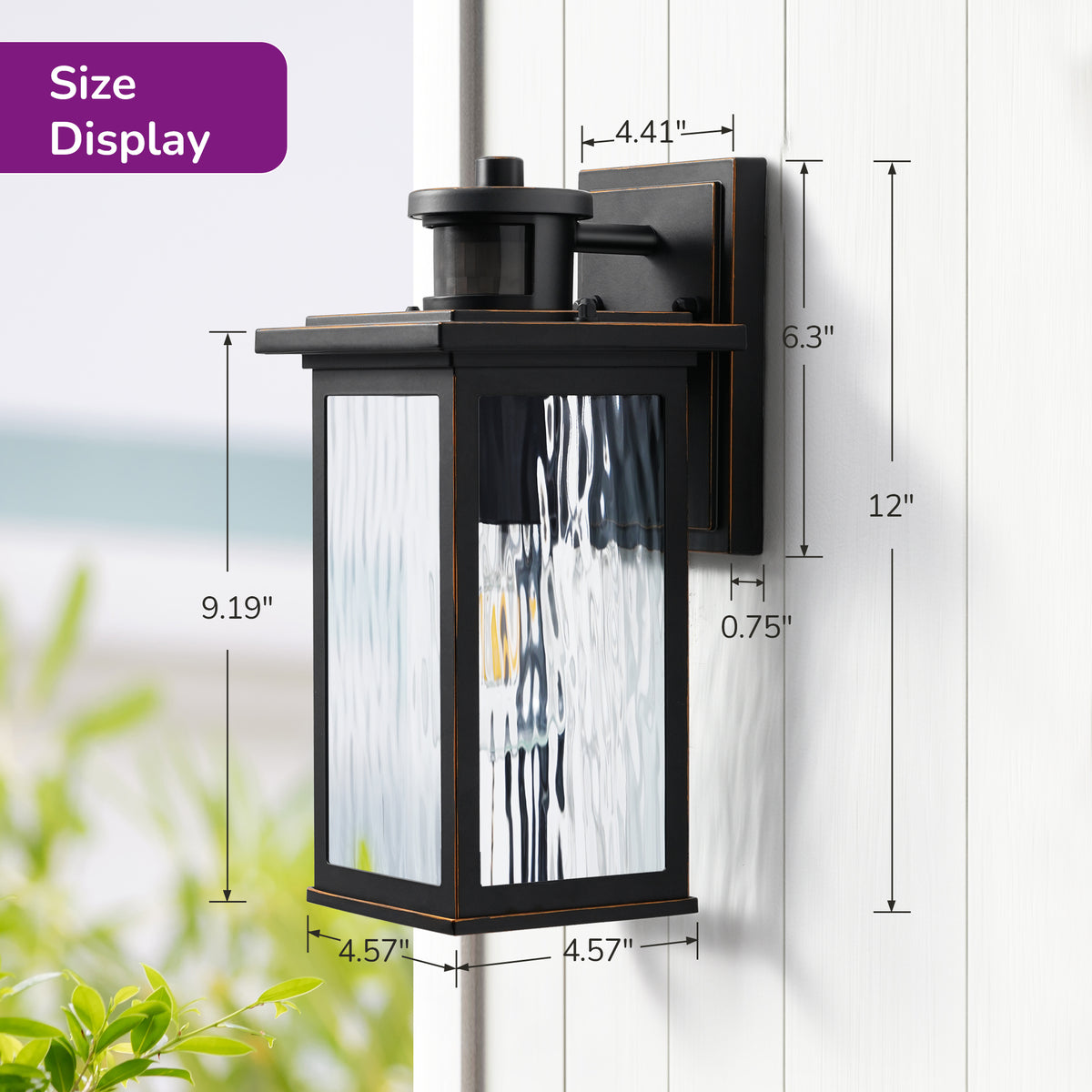 Outdoor Wall Light with Dusk to Dawn and Motion Sensor