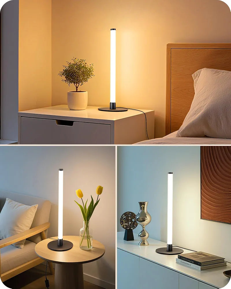 EDISHINE LED Skinny Table Lamp，Modern Slim Desk Lamp with 360° Illumination