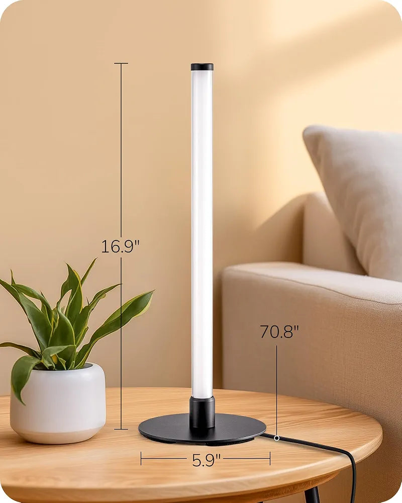 EDISHINE LED Skinny Table Lamp，Modern Slim Desk Lamp with 360° Illumination