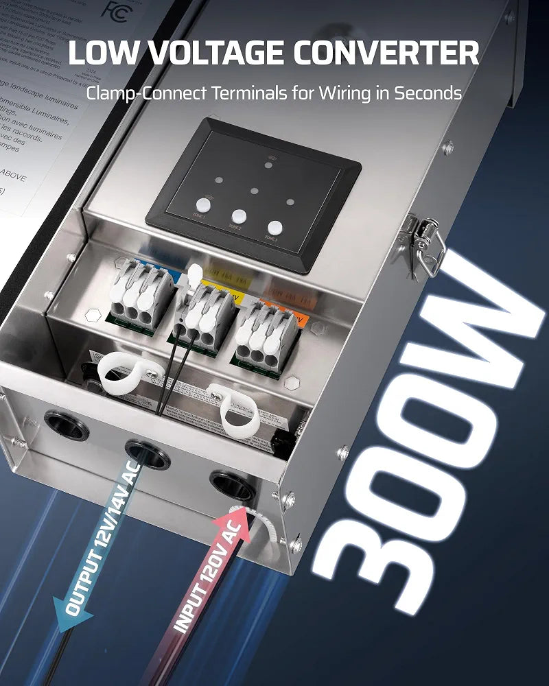 DEWENWILS 300W Wi-Fi Low Voltage Landscape Transformer 2.4GHz ONLY