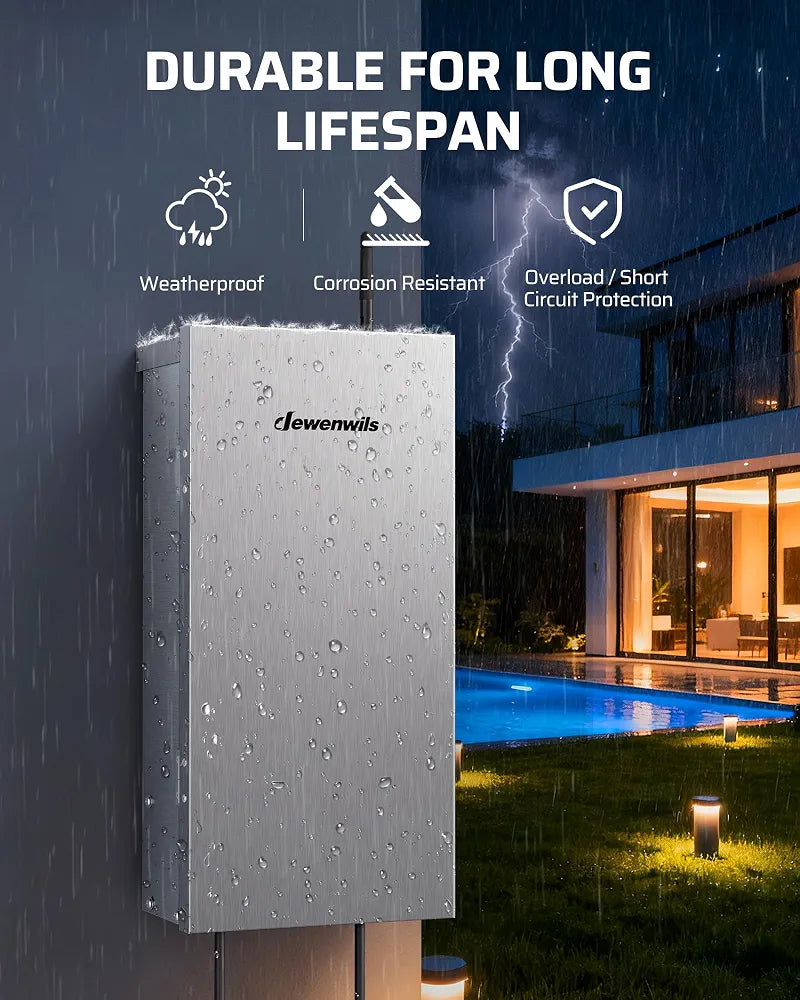 DEWENWILS 300W Wi-Fi Low Voltage Landscape Transformer 2.4GHz ONLY