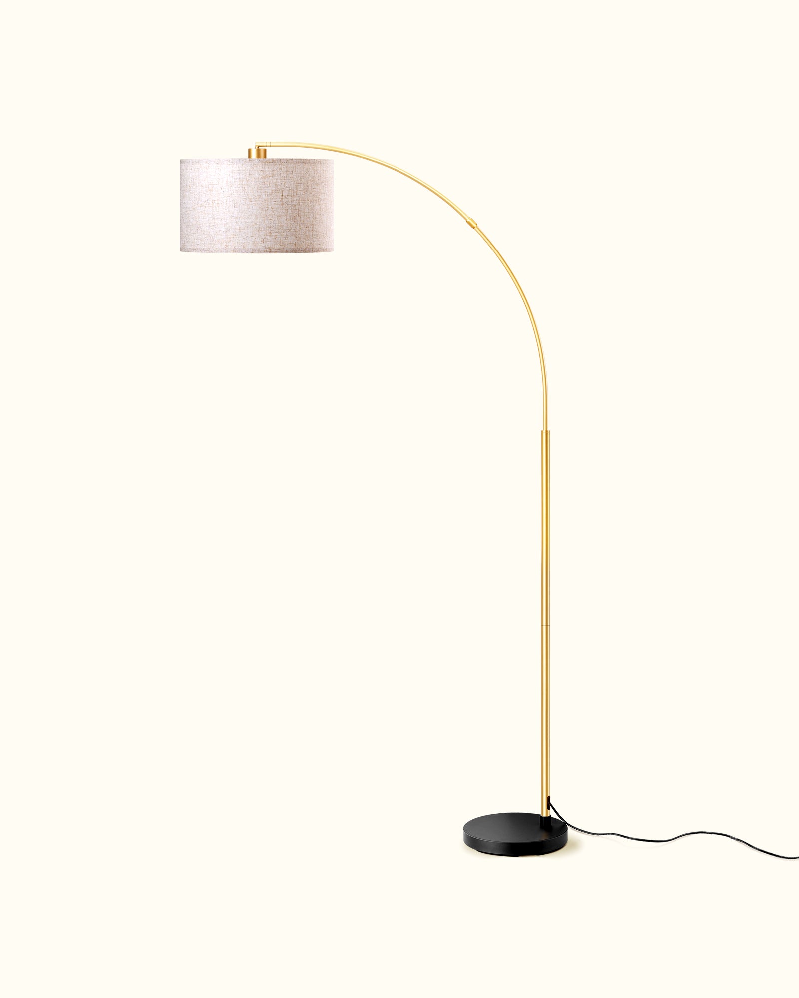 78.4" Tall Modern Arc Floor Lamp with Linen Drum Shade