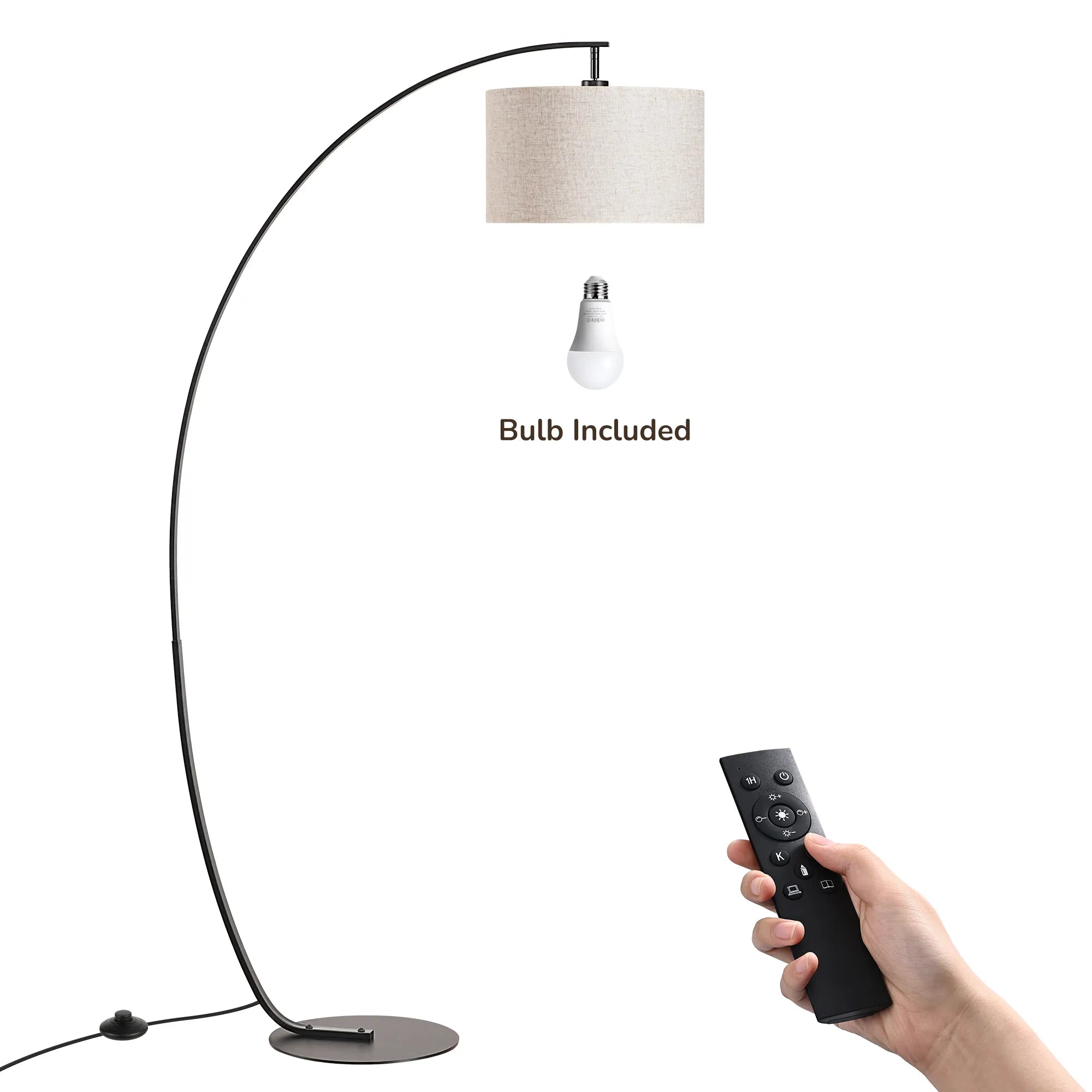 Arched Floor Lamp With Remote Control (68.5")