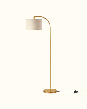 63" Tall Modern Arc Floor Lamp with Adjustable Drum Shade