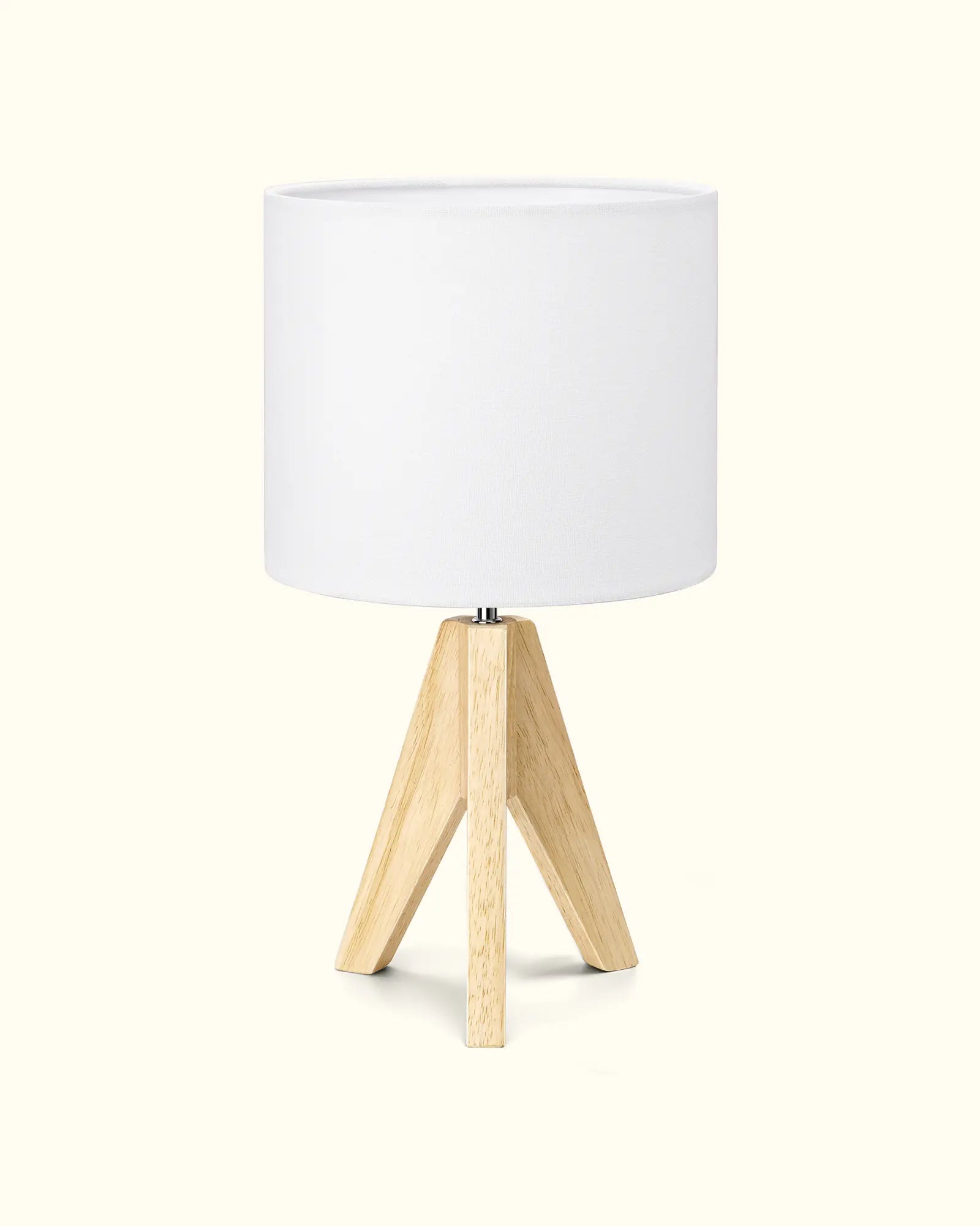 EDISHINE | Modern Wooden Tripod Table Lamp with Linen Shade
