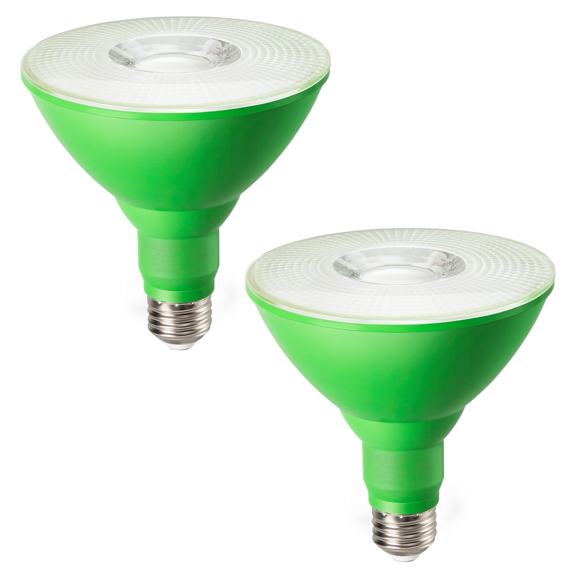 EDISHINE 2 Pack LED Par38 Green Outdoor Flood Christmas Light Bulbs, 18W Equivalent 120W, Dimmable, E26 Base LED Green Light for Decoration,UL Listed