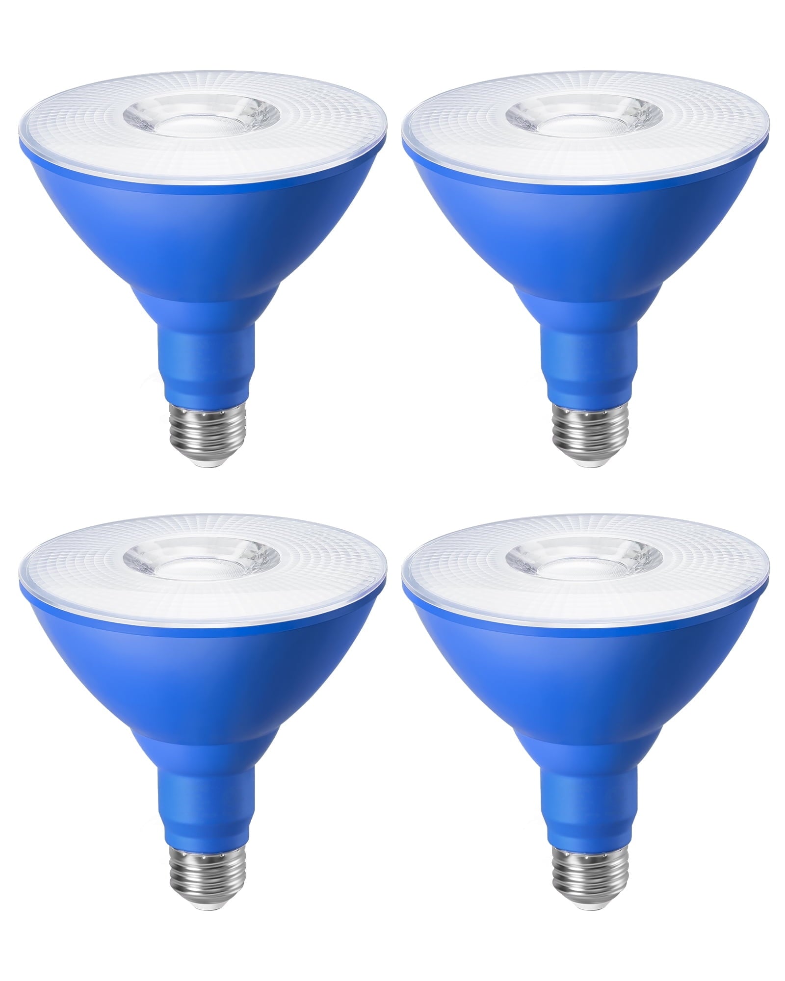 EDISHINE 4 Pack PAR38 Blue LED Flood Light Bulbs Outdoor, Dimmable Blue LED Light Bulb, 18W(120W Equivalent), Light Bulb for Halloween Decorations, Christmas Decor, E26 Base, ETL Listed