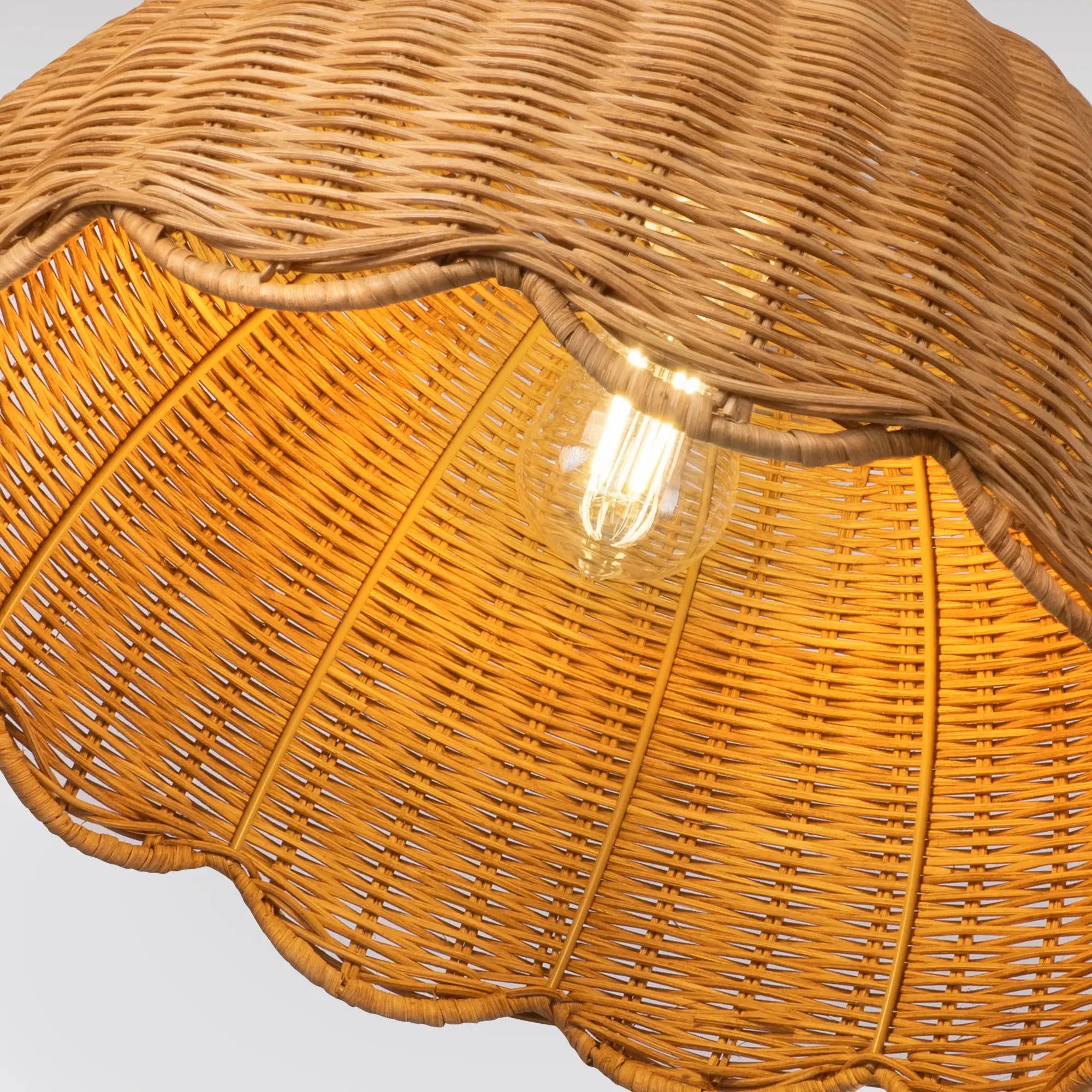 Natural Rattan  Pendant Light  (16")