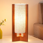 Wood Body Linen Shade for Living Room Bedroom