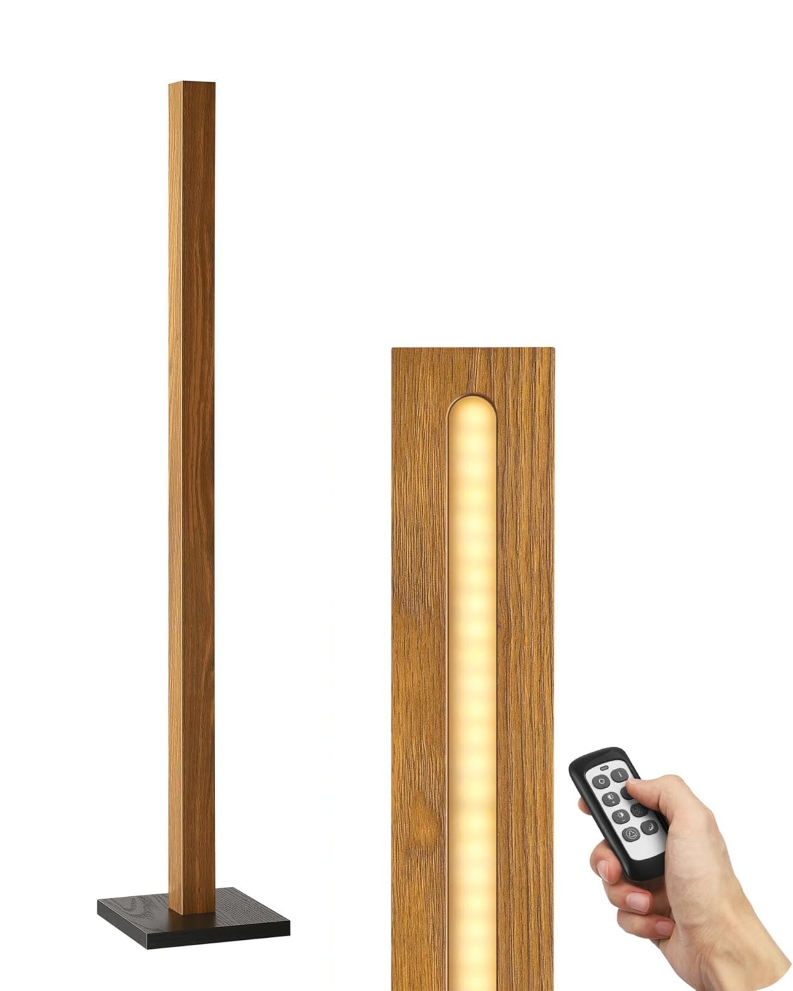 Minimalist Wood Corner Floor Lamp-HBFL02V
