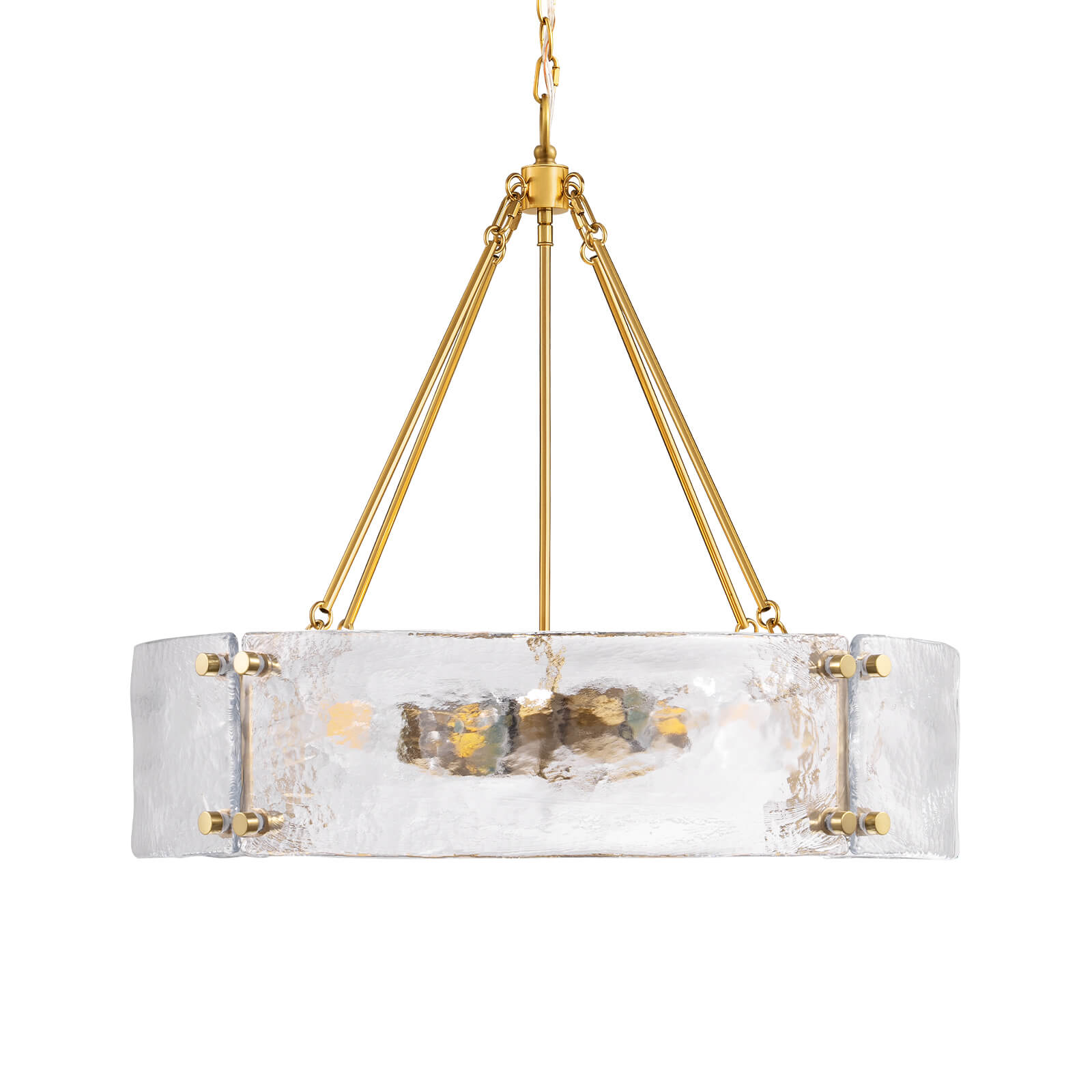 6-Light Hammered Glass Chandelier (24")