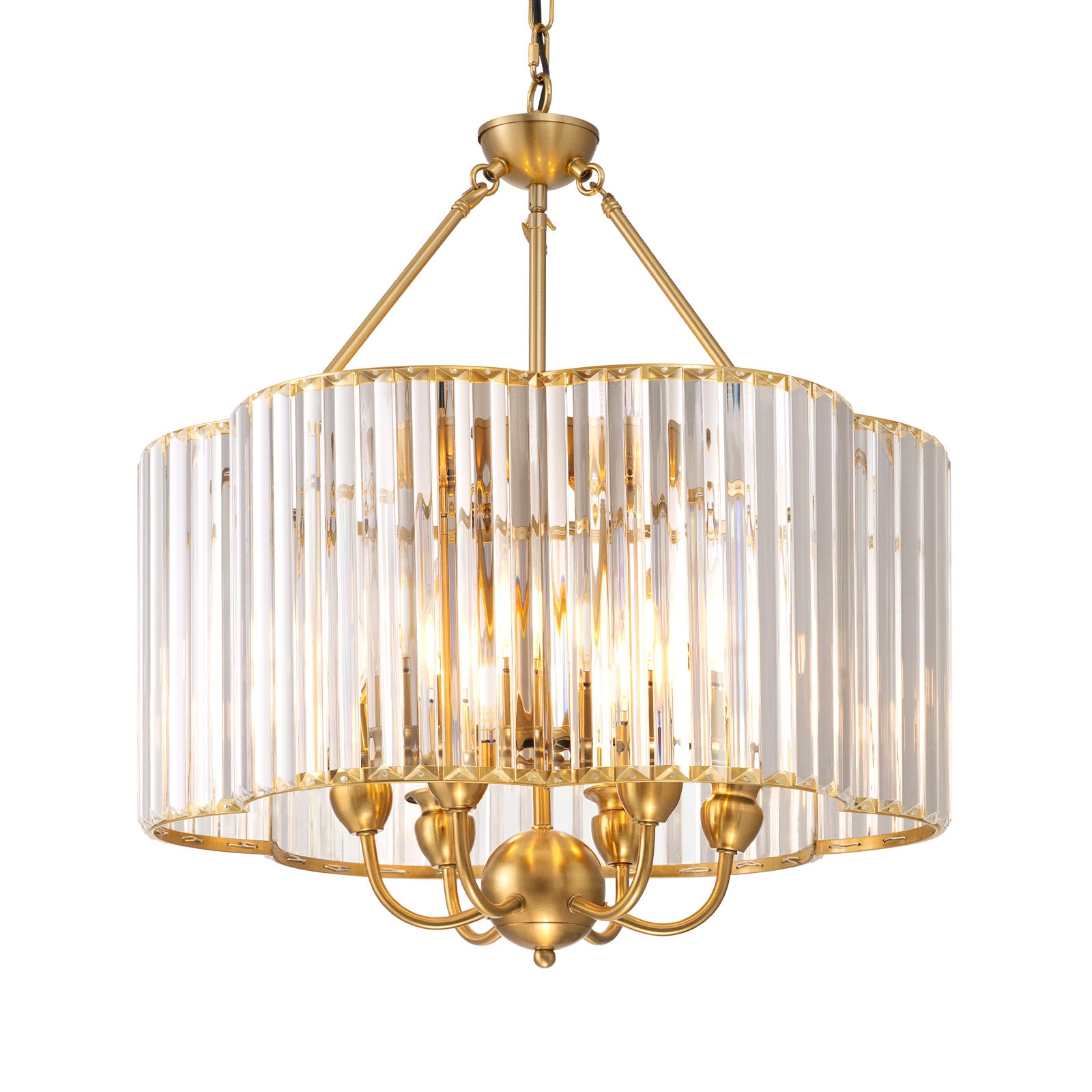 6-Light Petal Crystal Chandelier