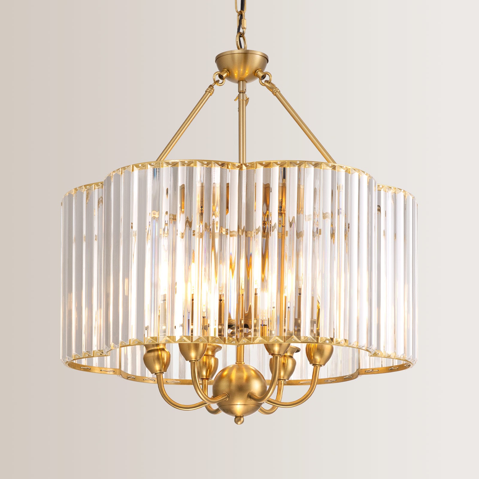 6-Light Petal Crystal Chandelier