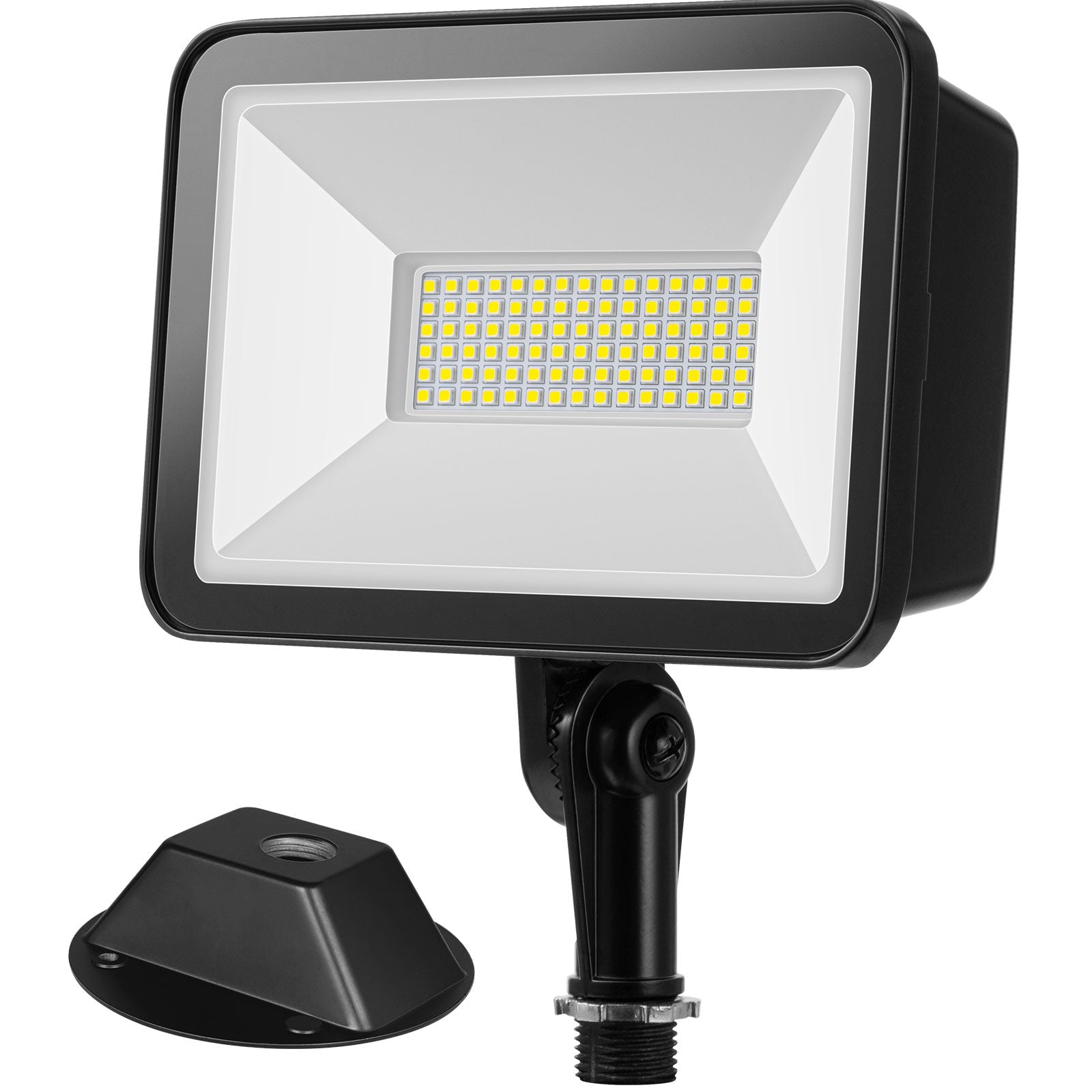 EDISHINE 10000LM Flood Lights Outdoor, 73W LED Flood Light Outdoor, IP65 Waterproof, 5000K LED Security Light for Backyard, Flagpole, Garage, UL Listed