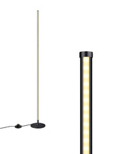Modern Minimalist Dimmable LED Corner Floor Lamp with Remote Control - Black